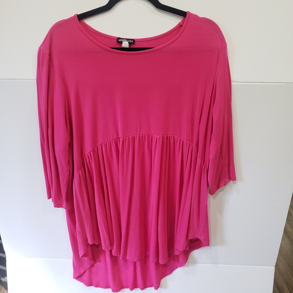Boutique brand plus size 3/4 sleeve babydoll blous